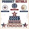 6 Pieces 4th of July Table Decorations Patriotic Memorial Day Wooden Block Signs Red White Blue Tabletop Centerpieces Farmhouse Independence Day Tiered Tray Decor for Home 250th Anniversary